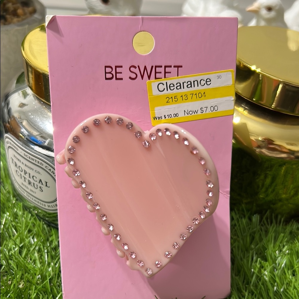 Pink Heart Hair Clip